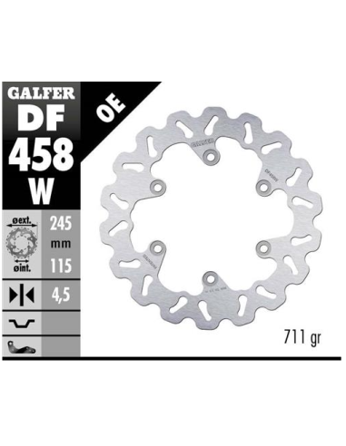 Disco GALFER Wave Fijo 245x4mm DF458W | Motoauto