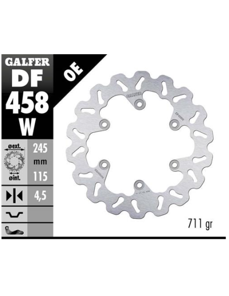 Disco GALFER Wave Fijo 245x4mm DF458W | Motoauto