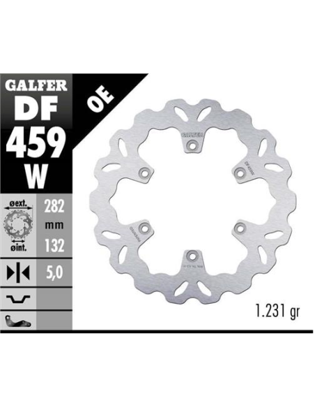 Disco GALFER Wave Fijo 282x5mm DF459W | Motoauto