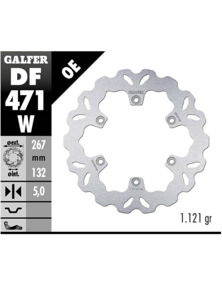 Disco GALFER Wave Fijo 267x5mm DF471W | Motoauto