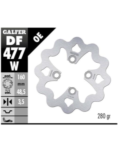 Disco GALFER Wave Fijo 160x3.5mm DF477W | Motoauto