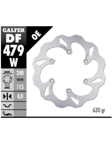 Disco GALFER Wave Fijo 240x4mm DF479W | Motoauto