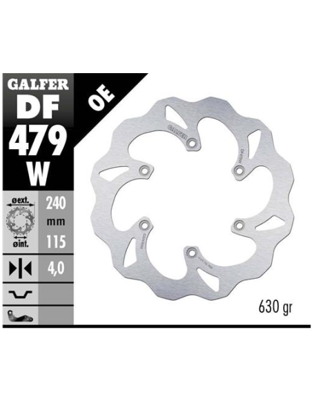 Disco GALFER Wave Fijo 240x4mm DF479W | Motoauto