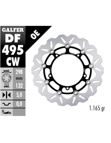 Disco GALFER Wave Flotante Completo (C DF495CW | Motoauto