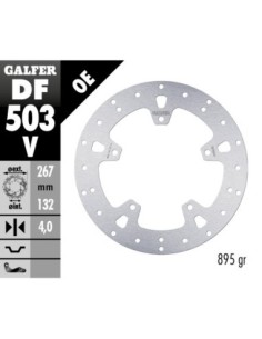 Disco de freno Galfer fijo 267X4MM DF503V | Motoauto