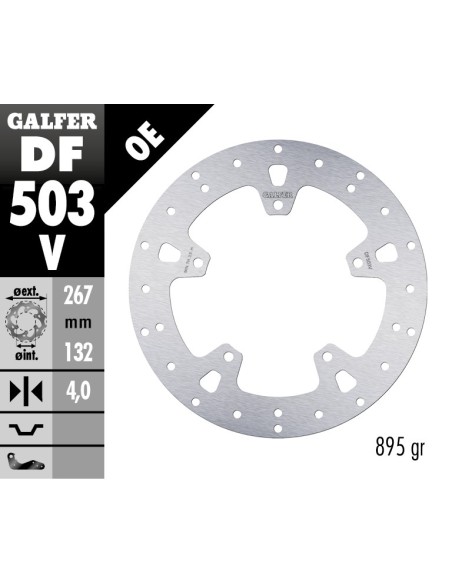 Disco de freno Galfer fijo 267X4MM DF503V | Motoauto