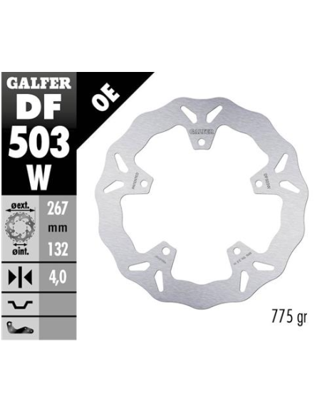 Disco GALFER Wave Fijo 267x4mm DF503W | Motoauto