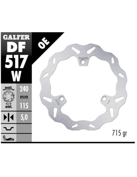 Disco GALFER Wave Fijo 240x5mm DF517W | Motoauto
