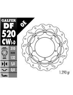 Disco GALFER Wave Flotante Completo DF520CWI | Motoauto