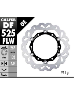 Disco GALFER Wave Flotante (C. Acero) DF525FLW | Motoauto
