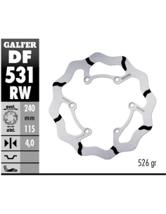 Disco GALFER Wave Fijo Ranurado 240x4mm DF531RW | Motoauto