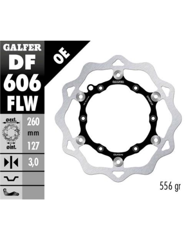 Disco GALFER Wave Flotante (C. Acero) DF606FLW | Motoauto