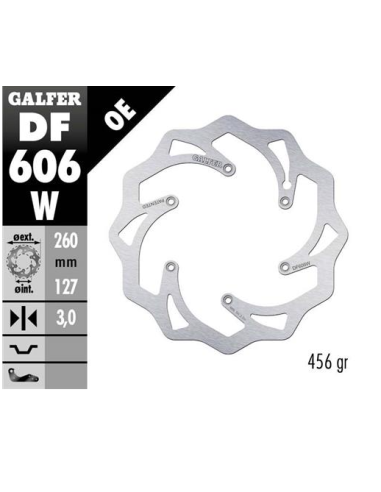 Disco GALFER Wave Fijo 260x3.2mm DF606W | Motoauto