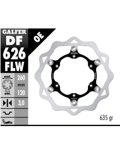 Disco GALFER Wave Flotante (C. Acero) DF626FLW | Motoauto