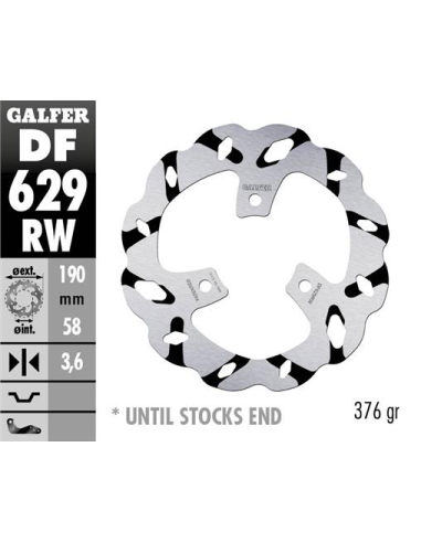 Disco GALFER Wave Fijo Ranurado 190x3.6mm DF629RW | Motoauto