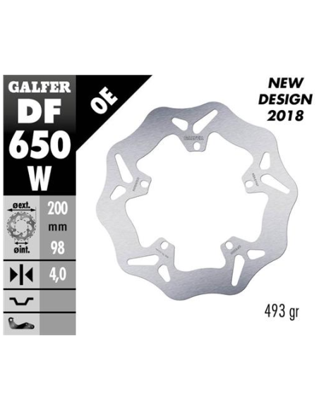 Disco GALFER Wave Fijo 200x4mm DF650W | Motoauto