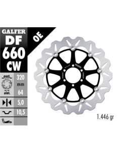 Disco GALFER Wave Flotante Completo (C DF660CW | Motoauto