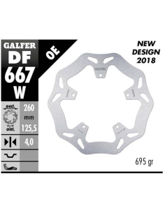 Disco GALFER Wave Fijo 260x4mm DF667W | Motoauto