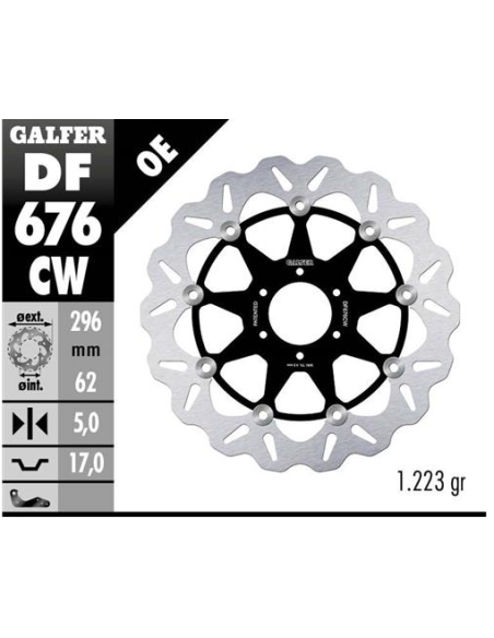 Disco GALFER Wave Flotante Completo (C DF676CW | Motoauto