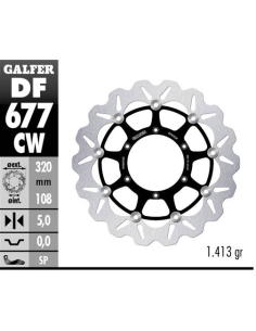 Disco GALFER Wave Flotante Completo (C DF677CW | Motoauto