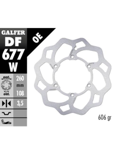 Disco GALFER Wave Fijo 260x3.5mm DF677W | Motoauto