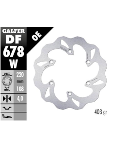 Disco GALFER Wave Fijo 220x4mm DF678W | Motoauto