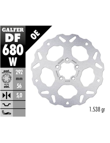 Disco GALFER Wave Fijo 292x5mm DF680W | Motoauto