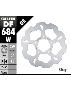 Disco GALFER Wave Fijo 219.5x4mm DF684W | Motoauto