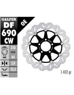 Disco GALFER Wave Flotante Completo (C DF690CW | Motoauto