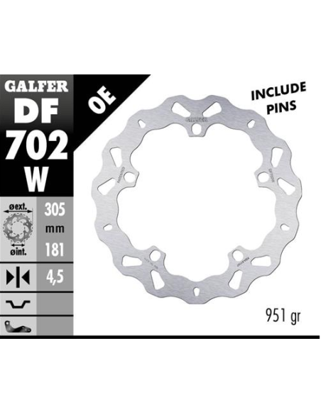 Disco GALFER Wave Fijo 305x4.5mm DF702W | Motoauto