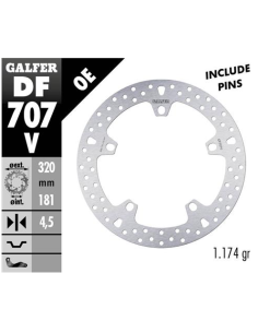 Disco GALFER Round Fixed 320x4.5mm DF707V | Motoauto