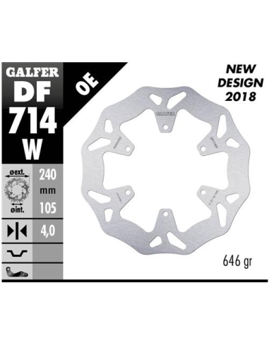 Disco GALFER Wave Fijo 240x4mm DF714W | Motoauto