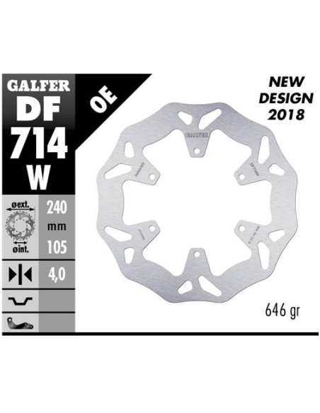 Disco GALFER Wave Fijo 240x4mm DF714W | Motoauto