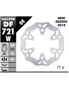 Disco GALFER Wave Fijo 260x4mm DF721W | Motoauto