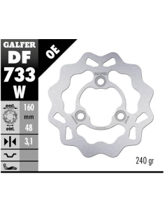 Disco GALFER Wave Fijo 160x3.1mm DF733W | Motoauto