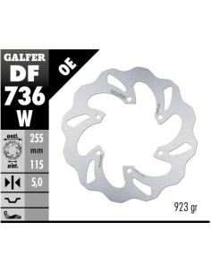 Disco GALFER Wave Fijo 255x5mm DF736W | Motoauto