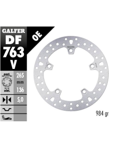Disco GALFER Round Fixed 265x5mm DF763V | Motoauto