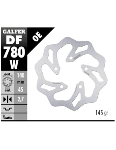 Disco GALFER Wave Fijo 140x2.7mm DF780W | Motoauto