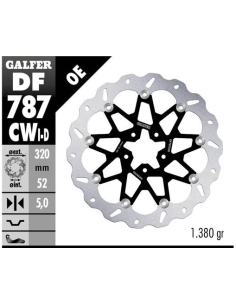 Disco GALFER Wave Flotante Completo DF787CWI | Motoauto