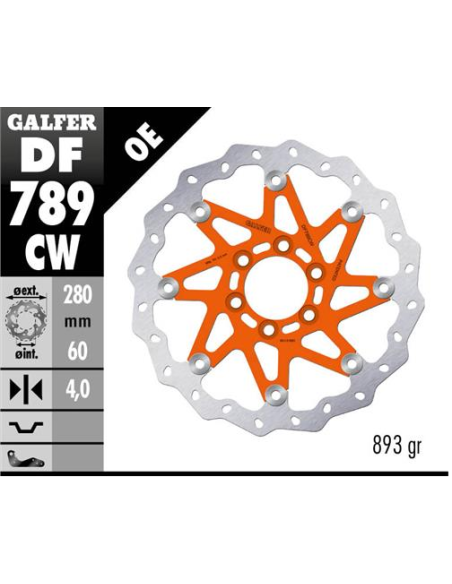 Disco GALFER Wave Flotante Completo (C DF789CW | Motoauto