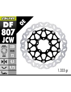 DISC W FLOATECH (C.ALU) 320X5MM (FRONT) DF807JCW | Motoauto
