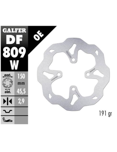 Disco GALFER Wave Fijo 150x2.9mm DF809W | Motoauto