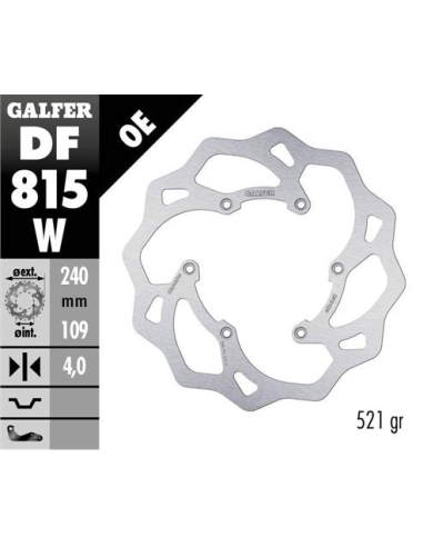 Disco GALFER Wave Fijo 240x4mm DF815W | Motoauto