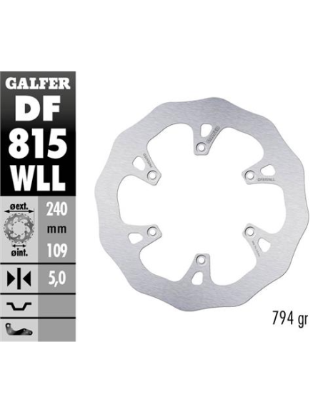 Disco GALFER Wave Fijo Slido 240x5mm DF815WLL | Motoauto