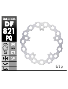 Disco GALFER Brake Track Cubiq 300x5mm DF821PQ | Motoauto