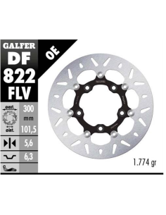 Disco GALFER Round Flotante (C. Acero) DF822FLV | Motoauto