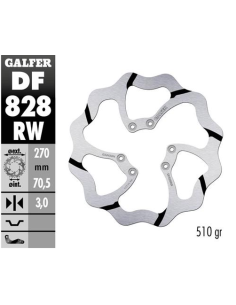 Disco GALFER Wave Fijo Ranurado 270x3mm DF828RW | Motoauto
