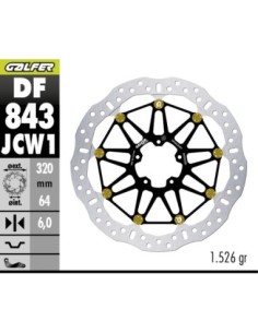 DISC WAVE FLOATECH 320X6MM (FRONT) DF843JCW1G03 | Motoauto