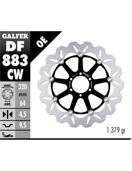 Disco GALFER Wave Flotante Completo (C DF883CW | Motoauto