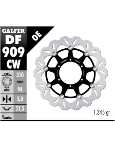 Disco GALFER Wave Flotante Completo (C DF909CW | Motoauto